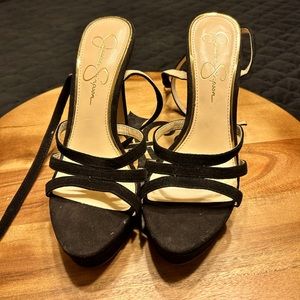 Jessica Simpson faux suede ankle strap heels| NWOB | 9M